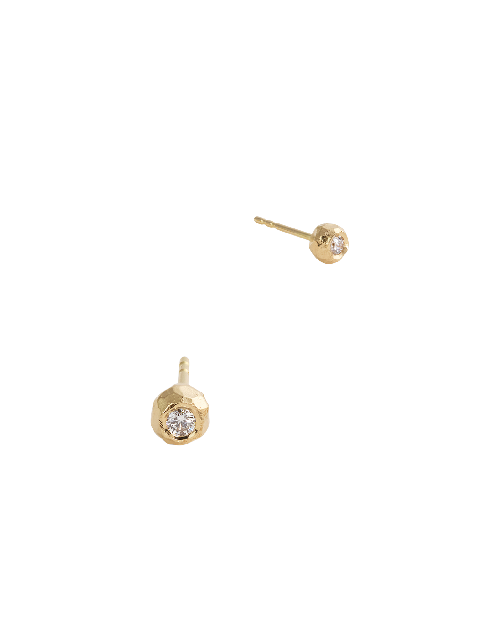 Ringo kula earrings in 18k yellow gold with 0,12ct diamond